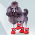 thumbnail image 4 of Gytml Non- Winter Dog Shoes With Drawstring Design, Paw Protecting With Reflective Stripï¼Waterproof Anti- Pet Boot With Plush Lining For Outdoor Walking A-One Size, 4 of 4