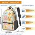 thumbnail image 3 of Pioneer Flower Floral Print Pattern 17" School Backpacks for Teens,Waterproof Oxford Fabric,S-Shape Padded Straps for School,Travel,Hiking,Camping, 3 of 5