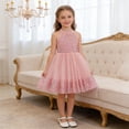 thumbnail image 5 of HOMADLES Girl Dresses for Girls for Weddings, Girls Summer Sundress Girls Casual Dress Solid Ruffle Dresses Tiered Layed Pageant Dress Sundress Pink 5XL, 5 of 8
