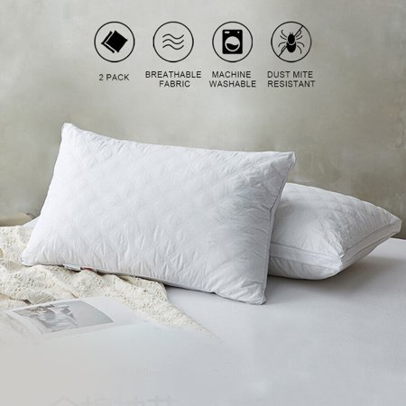 2Pack Sleeping Pillows Soft Hotel Home Bed Down Alternative Hypoallergenic Queen