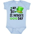thumbnail image 3 of Inktastic My 1st St. Patrick's Day Green Top Hat and Clovers Boys or Girls Baby Bodysuit, 3 of 5
