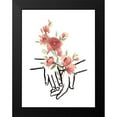thumbnail image 2 of Vess, June Erica 12x14 Black Modern Framed Museum Art Print Titled - Hands and Flowers III, 2 of 5