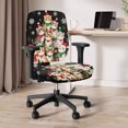 thumbnail image 6 of CHAQLIN Office Chair Seat Cover Snowflakes and Cats with Stretch Soft Computer Office Chair Covers for Gaming Chairs, Pack of 2 Rotating Swivel Chair Slipcover, 6 of 8