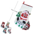 thumbnail image 2 of Christmas Decorations - Cloth Christmas Sock Bag and Cartoon Hanging Accessories for Festive Party - Red Set, 2 of 8
