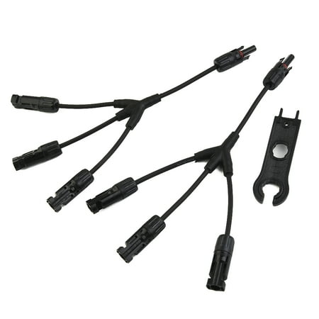 

Goodhd 1 Pair Solar PV Panel Y Branch Cable Connection Waterproof Adapter with Wrench