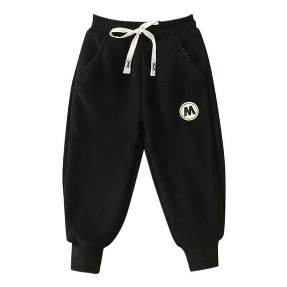 Kids Boys Girls Pants Autumn Winter Warm Thick Casual Corduroy Trousers