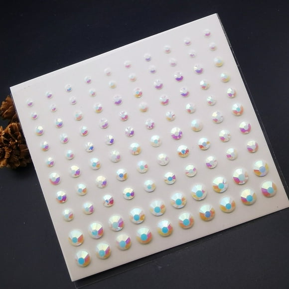 Diamantes de imitación acrílicos de varios tamaños, perlas para el centro de la ceja, maquillaje de diamantes de agua, decoración facial, diamantes de imitación de colores para maquillaje de ojos