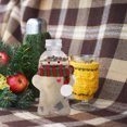 thumbnail image 4 of GAXIRE 10 juegos de adorables botellas de agua de hombrecito de jengibre navideño, botellas de jugo de plástico reutilizables con bufandas, 4 of 7