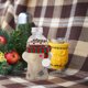 thumbnail image 4 of FELTECHELECTR 10 juegos de adorables botellas de agua de hombrecito de jengibre navideño, botellas de jugo de plástico reutilizables con bufandas, 4 of 7