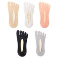 thumbnail image 4 of IKemiter Velvet Five-toe Socks Mesh Ultra Low Cut Liner with Gel Tab Breathable Thin Invisible Socks for, 4 of 7