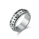 thumbnail image 2 of Anillo de acero de titanio giratorio con texto vikingo nórdico para hombre, joyería para aliviar el estrés y la ansiedad emocional, 2 of 5