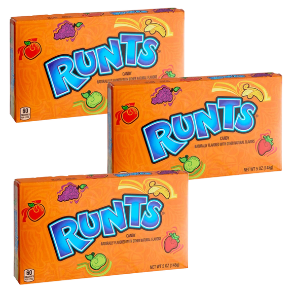 (3 pack) Runts Candy Theater Box, 5 Ounce Each