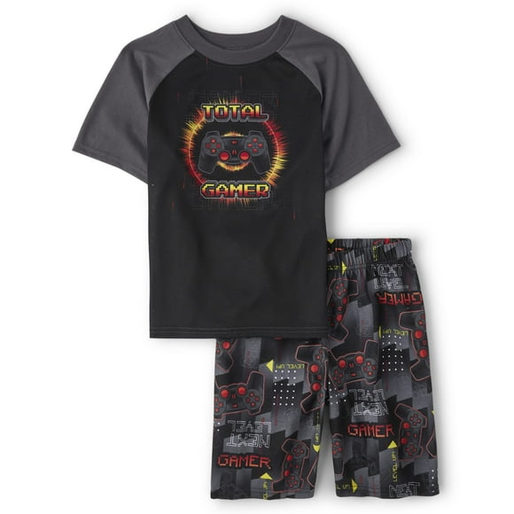 Conjunto de pijama The Children's Place de manga corta negro 7-8 años