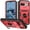 Red+Black, variant on HCTian Military Grade Case for Google Pixel 8A Case Pixel 8A Case with Kickstand Ring Holder Slide Camera Cover Protection Shockproof Case for Google Pixel 8A Phone Case