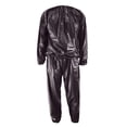 thumbnail image 5 of Frnrwgo Men Sweat 2 Piece Fitness Suit Long Sleeve Long Pants Solid Color Slim Fit Sauna Workout Set, 5 of 5