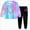 C398--Blue, variant on 4-5 Years Girls Outfits Sweatsuit Set Long Sleeve Sweatshirt Sweatpant Tracksuit Sets Tie Dye Pattern Long Sleeved Pants Outfit For Girls Pink
