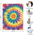 thumbnail image 4 of Colorful Rainbow Tie Dye Spiral Pattern Blanket,Comfortable Soft Flannel Throw Blanket,All Season,Warm Lightweight Blankets for Sofa Bed Couch Living Room Chair,30"x40", 4 of 4