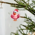 thumbnail image 2 of Creative Cartoon Christmas Chicken Christmas Decoration Pendant Acrylic Car Pendant Backpack Keychain, 2 of 4