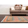 thumbnail image 4 of Unique Loom Fars Collection Tribal Modern Casual Area Rug, 3 Feet 3 Inch x 5 Feet 3 Inch, Navy Blue/Tan, 4 of 5