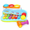 Huile Musical Toy Rainbox Xylophone Piano Pounding Bench with Balls and Hammer