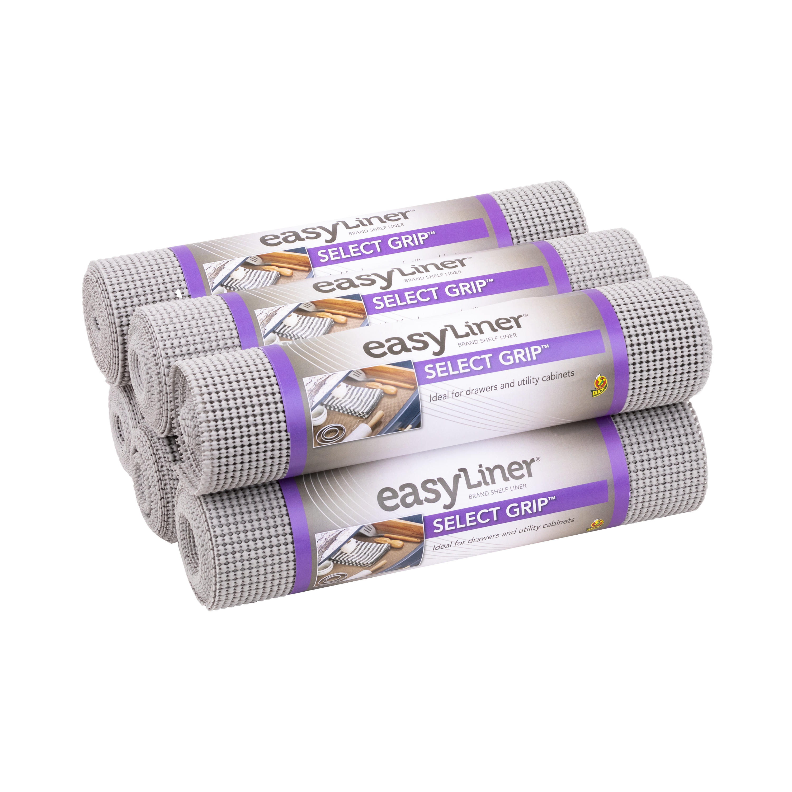 EasyLiner Select Grip 12 in. x 10 ft. Light Gray Shelf Liner, 6 pack