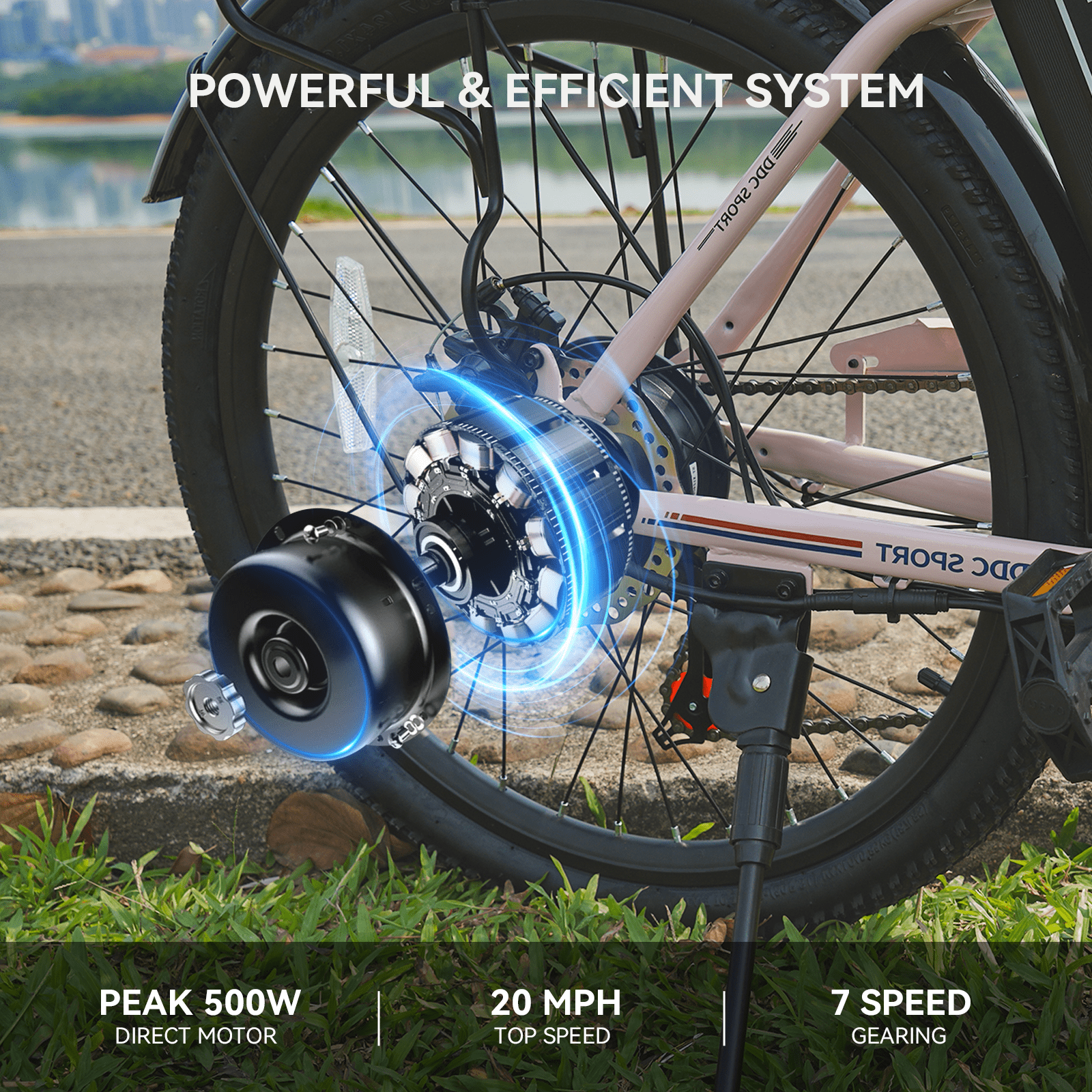 24 Inch Cruiser Electric Bike, E-Bike for Adults, Ebike with 960WH Removable Battery, Step Through Ebike for Women Men,City Electric Bicycle,for City Commute