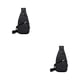 thumbnail image 4 of Minnieouse ergonómica para hombre: bolso de hombro de gran capacidad y fácil de limpiar, bolso para hombre, bolso para hombre, riñonera Negro 2piezas, 4 of 6