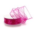 thumbnail image 2 of Ribbon Traditions 1.5" Wired Sheer Organza Ribbon Fuchsia 50 Yards, 2 of 4
