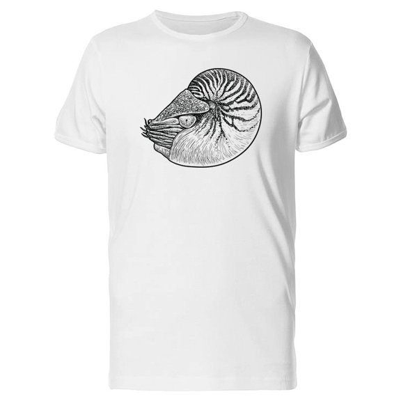 Vintage Nautilus Shell Sketch Tee Men's -Image by Shutterstock