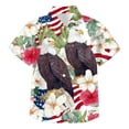 thumbnail image 4 of Staki Girls 250th Anniversary USA Shirt Kids Independence Day Shirt Girls Hawaiian Shirts Short Sleeve Button Down Tops 4T 5T 416T(Purple,11-12 Years), 4 of 4