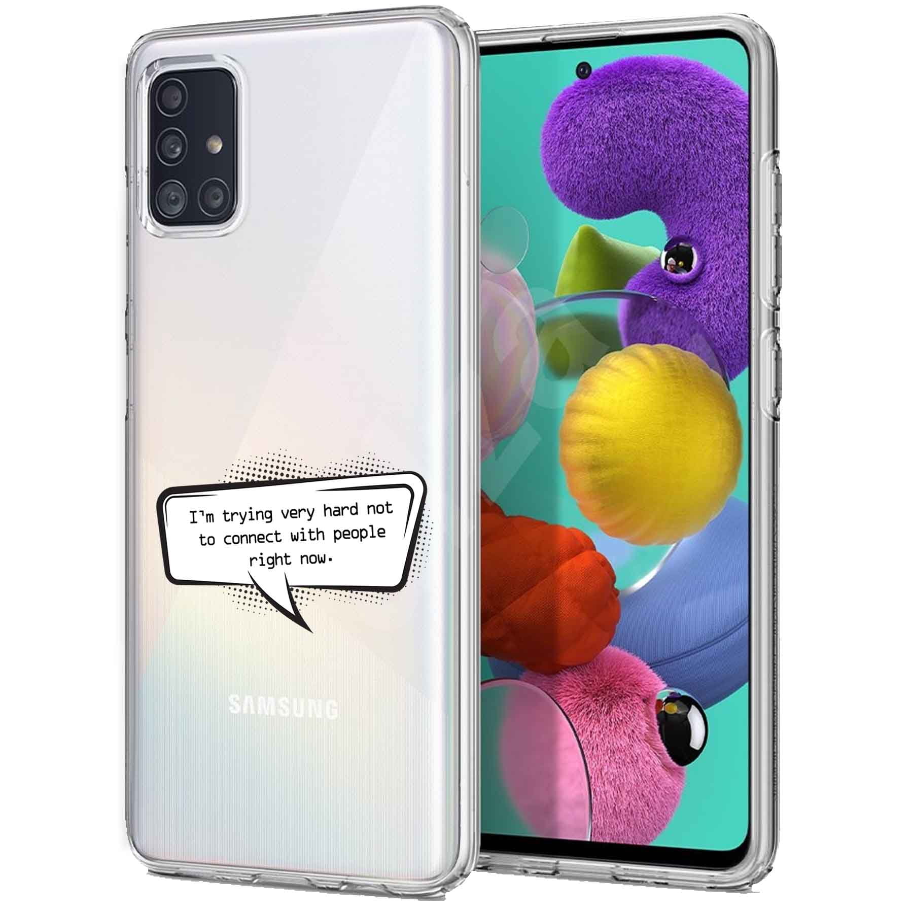 TalkingCase Slim Case Compatible for Samsung Galaxy A51 5G, Funny Quote  Comic Print, Lightweight,Flexible,Soft, USA 