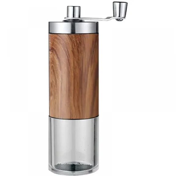 Stainless steel manual coffee grinder, ceramic hand coffee grinder for