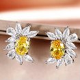 thumbnail image 3 of Charm 925 Silver Stud Earrings Cubic Zircon Women Anniversary Party Gifts A Pair, 3 of 7