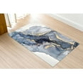 thumbnail image 5 of Runner Rug, Modern Rug, Office Decor Rug, Blue Marble Rugs, Easy to Clean Rugs, Salon Rug, Cool Rugs, Yellow Marble Rug, Soft Rug, 2'x3' - 60x90 cm, 5 of 7