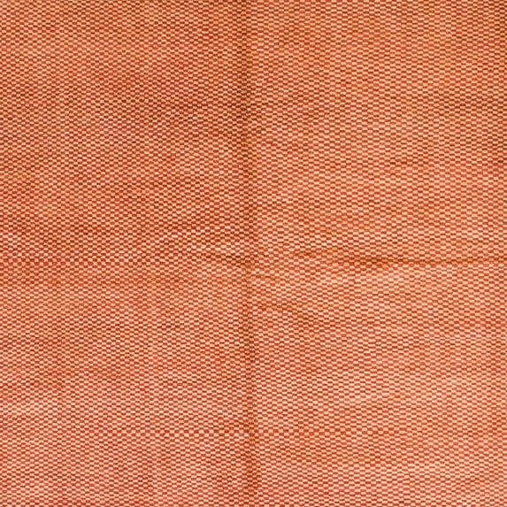 Ahgly Company Machine Washable Indoor Square Abstract Orange Area Rugs, 3' Square