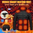 thumbnail image 6 of WREESH Unisex Heated Jacket Dual Control 17 Zone Electric Heated Jacket Lightweight Stand Collar Zipper Jackets Solid Winter Warm Coats?Battery Not Included Black A, 6 of 6