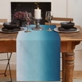 thumbnail image 2 of Table Runner Dresser Scarves 108 Inch Long, Ombre Teal to Gray Gradient Linen Dining Table Runners Modern Abstract Art Tabletop Scarf for Wedding Holiday Party Kitchen, 2 of 7