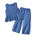 thumbnail image 5 of Toddler Baby Girls Denim Shorts Outfits Sleeveless T-Shirt Tops Jean Pants Summer Clothes Set Girls Summer Set 2-8 Years,4-5 Years, 5 of 5