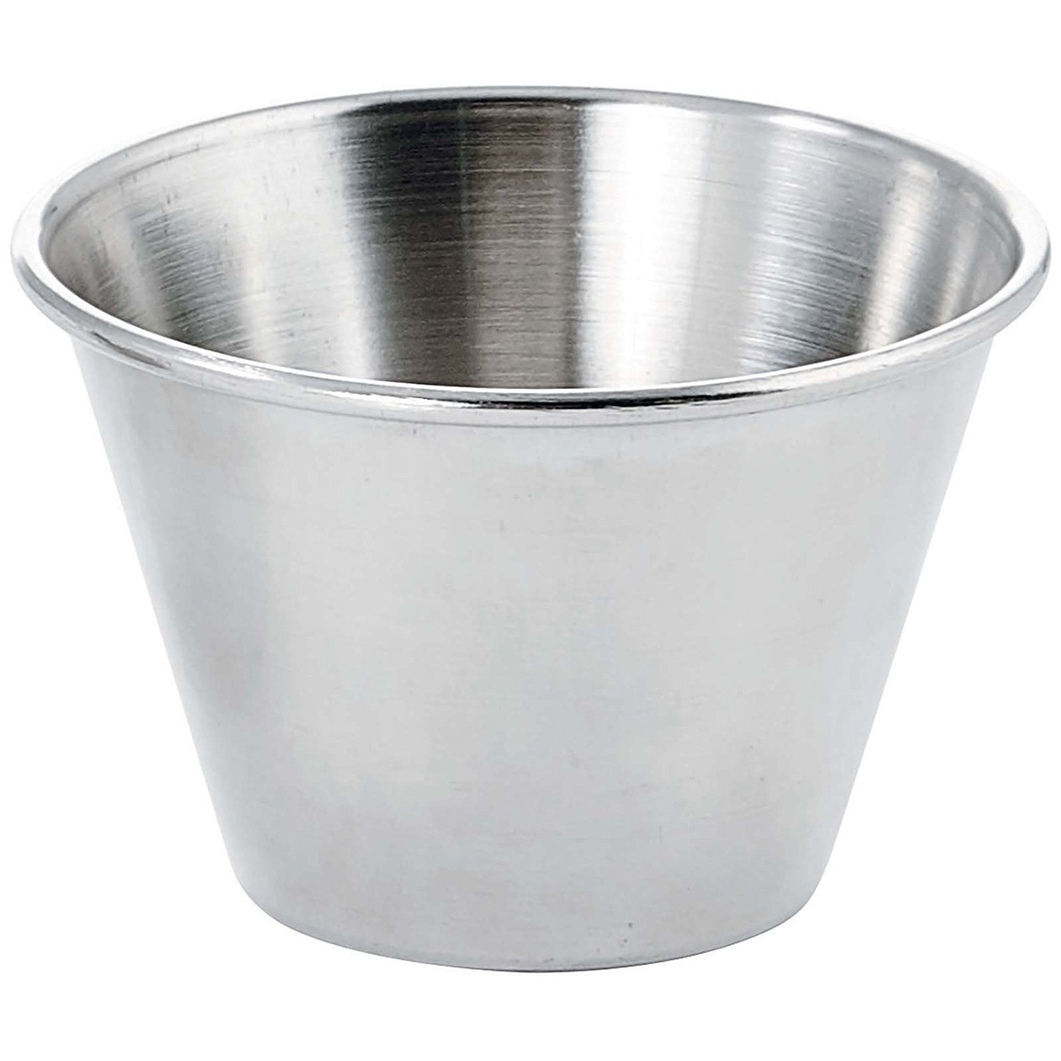 Winco Scp 40 4 Ounce Stainless Steel Round Ramekin Condiment Sauce Cups 1 Dozen Pack Walmart Com