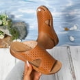 thumbnail image 6 of LOVZFMLL Sandals for Women 2025 Summer Cut Out Clogs Sandals Slip On Open Toe Walking Wedge Sandals Outdoor Beach Vacation Shoes Brown 5.5, 6 of 9
