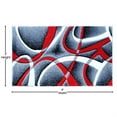 thumbnail image 4 of Flash Furniture Atlan Rectangular Contemporary Black, White, Grey, Red Area Rug, 2' x 3', 4 of 7