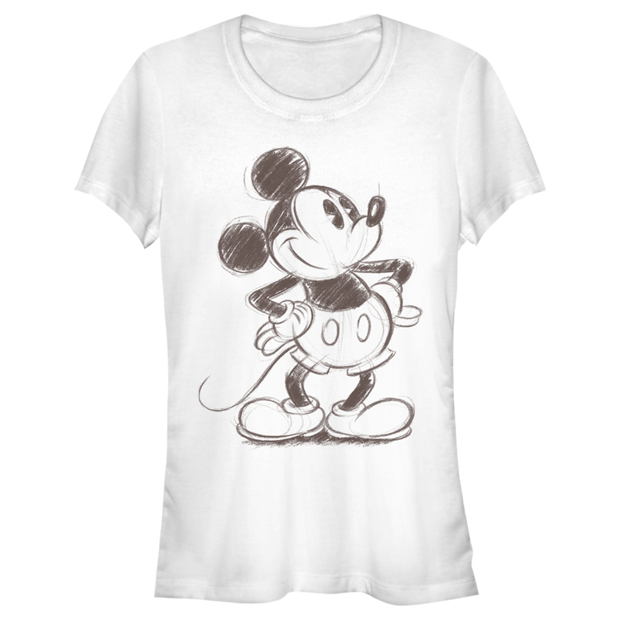 【RH Vintage】Minnie Tee WHITE S Mickey & Friends, Women's Vintage Sketch Graphic Tee, Small, White