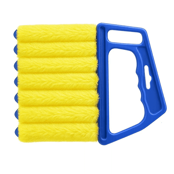 Prichor Handheld Blind and Shutter Cleaner, 7 Removable Microfiber Sleeves Dust Remover for Vents Curtains AC Car Vents and Fan Shutters, Blue