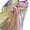 Golden to pinkish pu, variant on Metallic Gradient Color Tulle 50x140cm Breathable Organza Sheer Fabric For Bridal Gowns Evening Dress Costume Tailoring