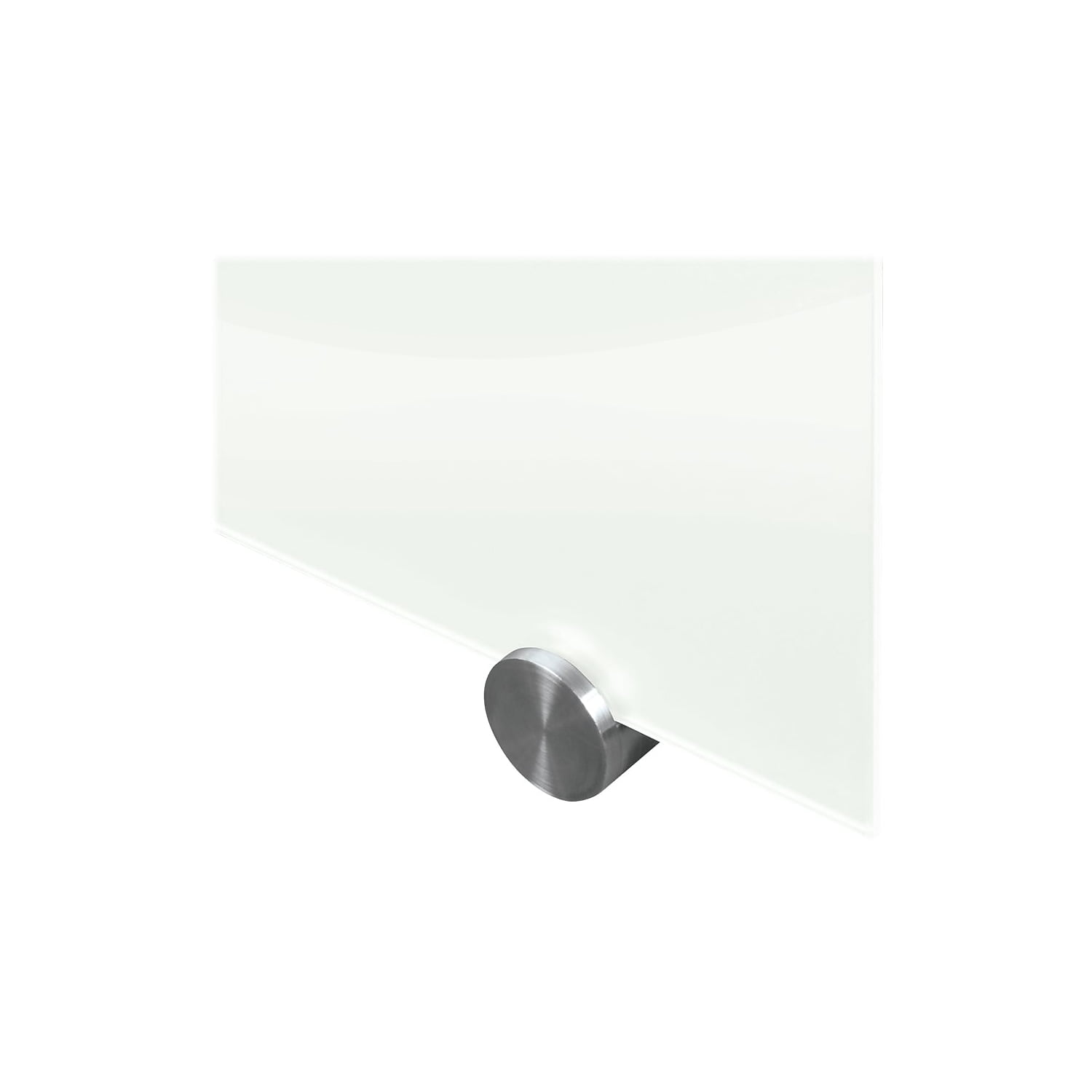 Mooreco Dry Erase Board, Glass, 24 in, 36 in, No Frame Frame, White, Gloss 83843