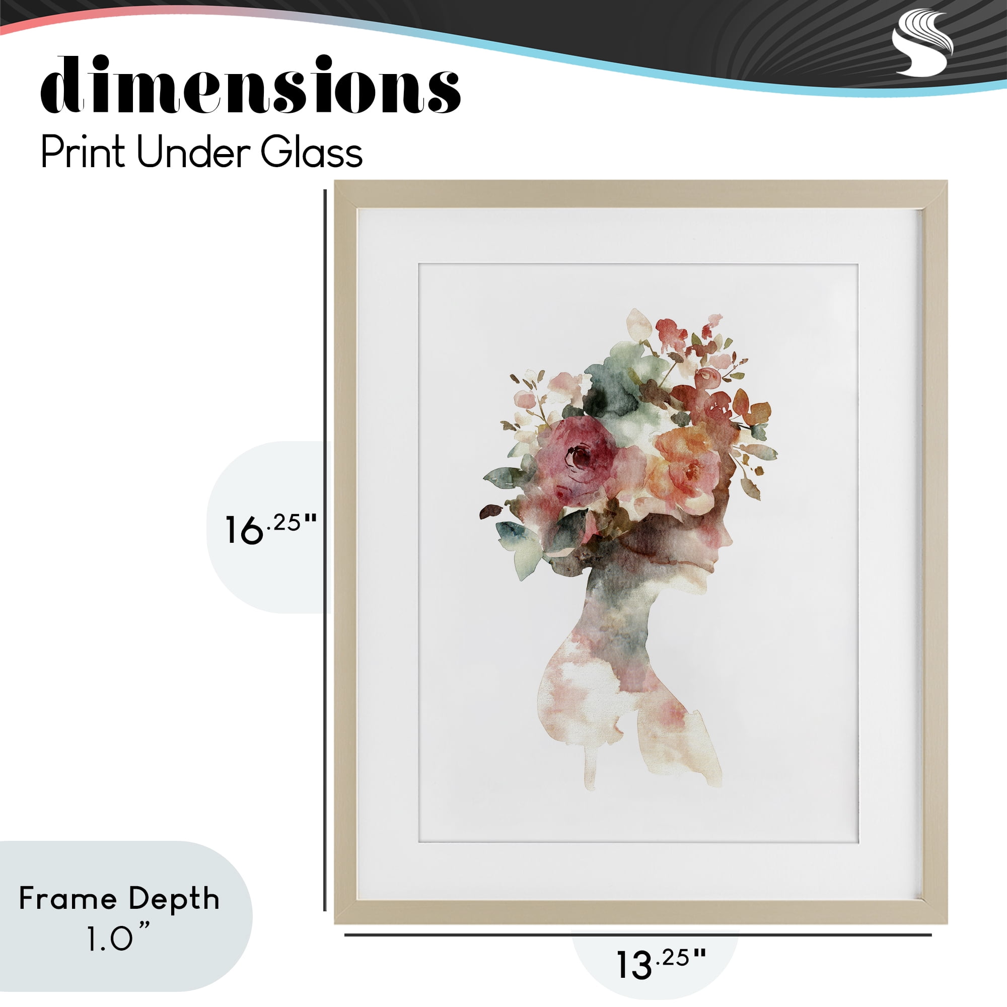 Stupell Industries Floral Dreamscape Silhouette Birch Framed Print Under Glass, design by Svetlana Aleynikova