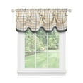 thumbnail image 2 of Achim Tattersall Tuck Valance with Buttons - 58x14 - Grey, 2 of 3