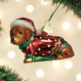 thumbnail image 2 of Old World Christmas Dashing Dachshund Puppy Glass Blown Ornament for Christmas Tree, 2 of 6