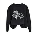 thumbnail image 4 of Luxalzxs St Patricks Day Outfits for Women, Long Sleeve Shirts for Women Lightweight Crewneck Loose St. Patrick's Day Print Tops Sweatshirts, 4 of 4