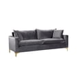 thumbnail image 6 of Meridian Furniture Naomi Contemporary Velvet Sofa in Gray, 6 of 8